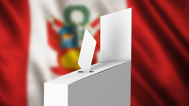 Peru. Presidential elections, vote concept.