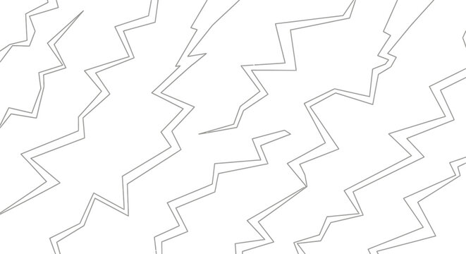 Abstract lightning bolt pattern, graphic design element, white background