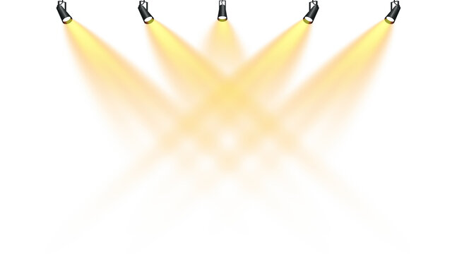 Spotlight Stage lights Png on Transparent Background 