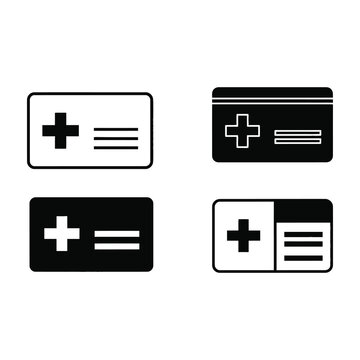 Medical Card Symbols Set for Healthcare and Hospital Use