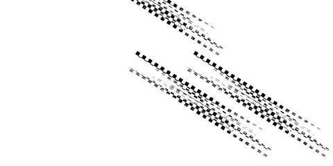 Drift background monochrome with texture wheel marks and drift in skidding, rounded tire marks. Vector isolated texture. © Ubay