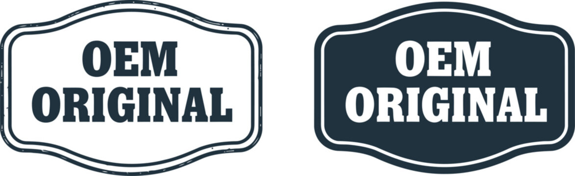 OEM Original Badge Labels Set, Vintage Style Authentic Product Emblem for Branding and Packaging