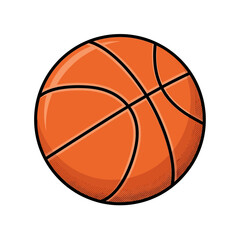 Obraz premium Orange Basketball Isolated on White Background