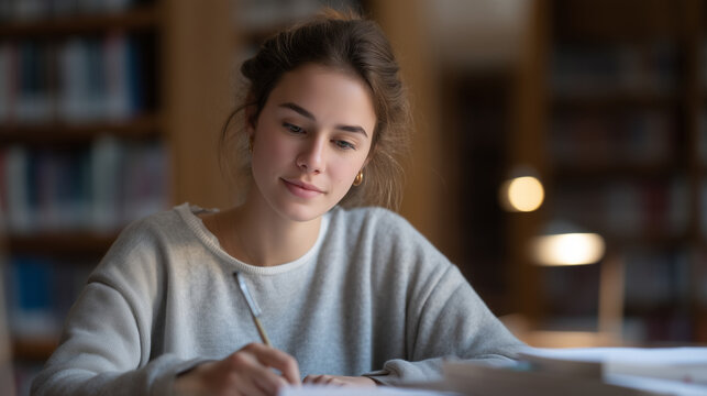 AI voice cloning ethics researcher annotating transcripts at a library reading table, policy documents and audio spectrogram printouts stacked alongside a legal pad filled with consent framework not