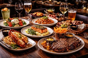 Obraz premium Premier food selection at a local dining spot