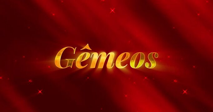 G&ecirc;meos text - Background Red with Golden Text concept Elegant background