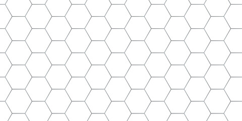 Fototapeta premium Abstract grid pattern white hexagons. Abstract hexagon polygonal pattern background vector. seamless bright white abstract honeycomb background.