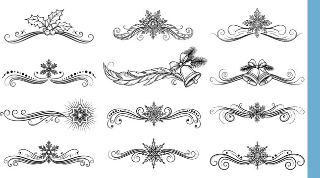 Elegant black and white decorative borders Vector