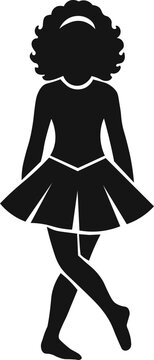 Irish Step Dance Silhouette Rhythmic Footwork Irish Cultural Dance Vector