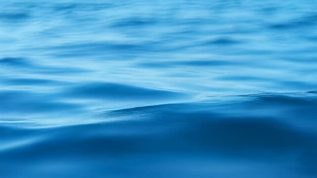 Closeup of Gentle Blue Water Ripples and Waves 1.
