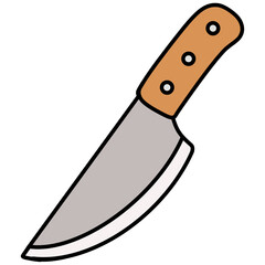 cartoon illustration of a kitchen knife  © GOOKKIK