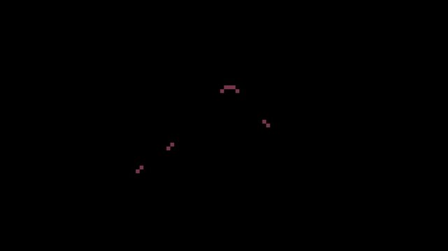 mini bomb explosion loop animation effect in pixel art style with black screen background