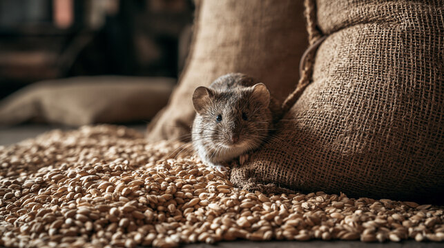 Mouse rodent creating hantavirus infection risk in grain storage