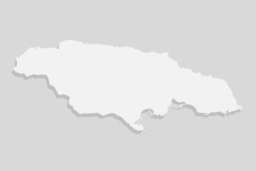Fototapeta premium Map of Jamaica, template Caribbean outline country