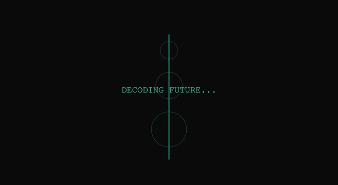 Decoding future digital interface hud technology animation background