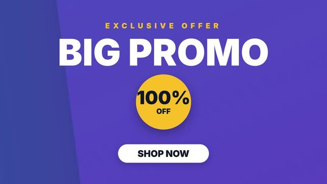 Exclusive Big Promo Offer with Discounts and Shop Now Button.