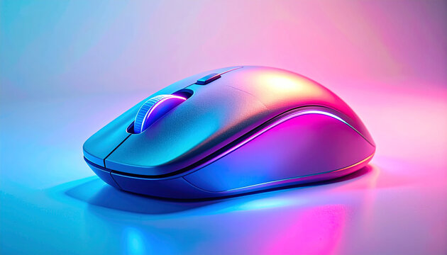 Futuristic Neon Gaming Mouse