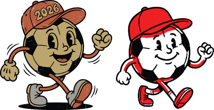 Soccers running in baseball caps