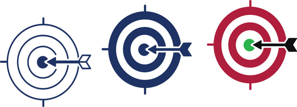 Business target arrow success set representing goal accuracy objective marketing strategy focus mission result precision aim performance growth solution planning center bullseye winning hit