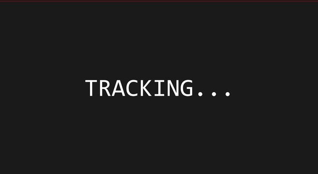 Digital tracking text animation overlay for modern technology animation