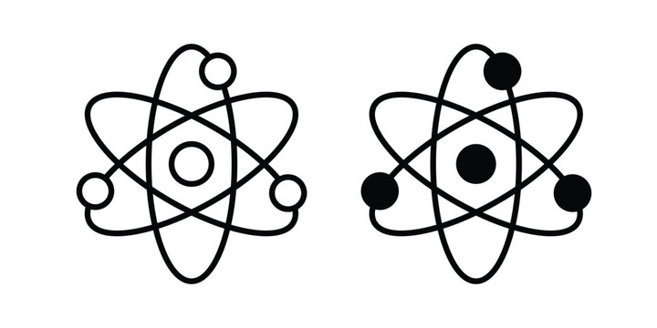Science icon illustration design vector set in black.