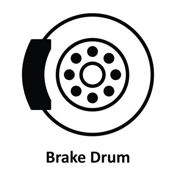 Brake Drum Vector Icon which can easily modify or edit