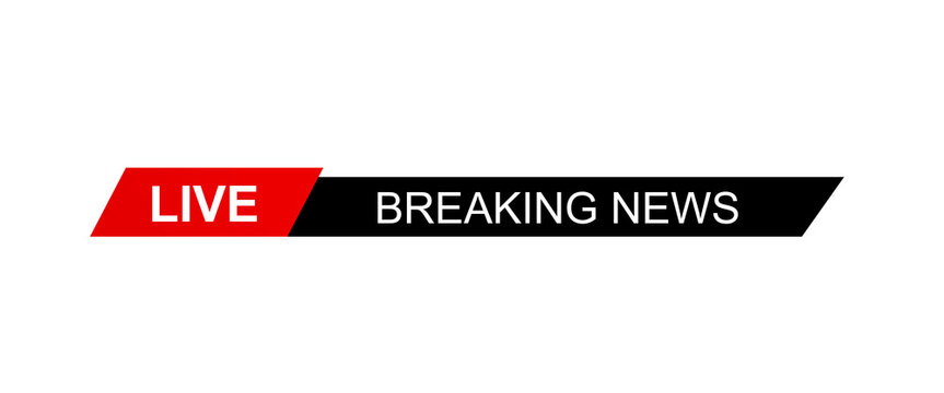Live breaking news lower third graphic