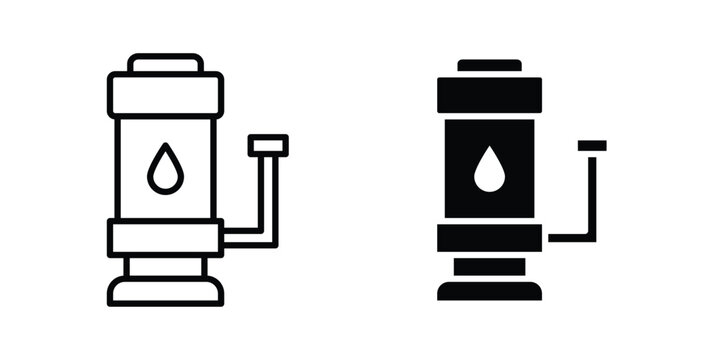 Sump pump icon illustration design vector set in black.
