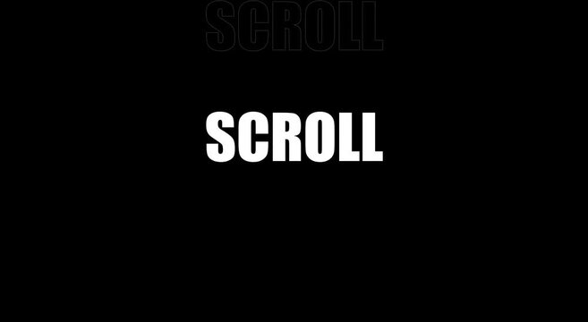 Dynamic scroll text animation for modern digital user interface animation