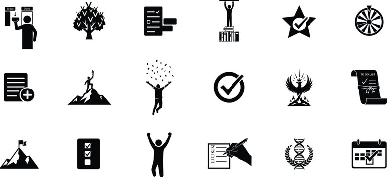 success an to do icon set