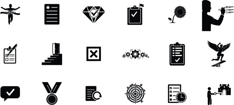 success an to do icon set