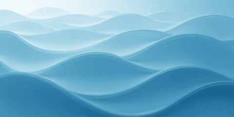 Fototapeta premium Soft blue abstract waves with a smooth silk texture and wavy motion create a light vector backdrop for a modern art wallpaper design