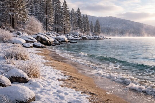 Snowy Beach