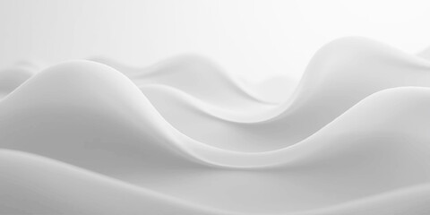 Fototapeta premium Abstract white background with smooth blue and gray wavy lines featuring a soft silk satin texture and elegant curve design for a modern light vector illustration wallpaper