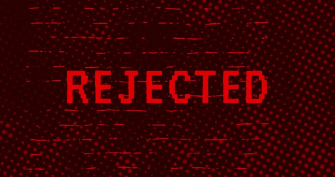 Rejected text - Red Effect Glitch