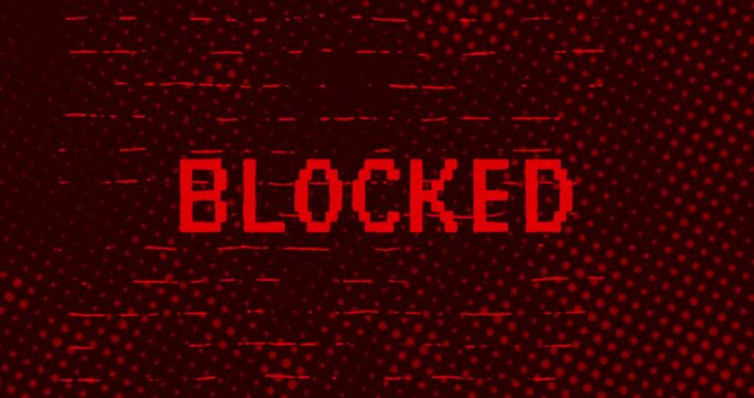 Blocked text - Red Effect Glitch