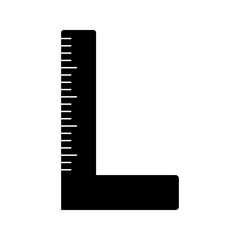 Fototapeta premium Carpenter square icon. Industry and carpentry filled symbol. Black and white.