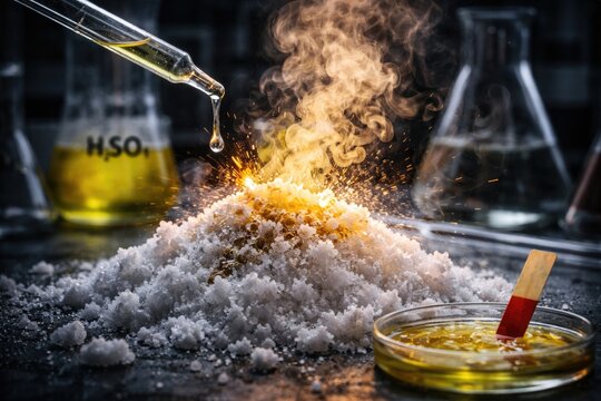 Sodium salt exhibiting acidity originating from sulfuric acid