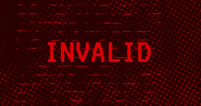 Invalid text - Red Effect Glitch