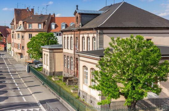 Historic school building in the center of Colmar, France