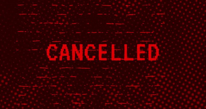 Cancelled text - Red Effect Glitch