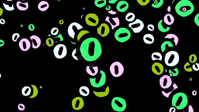 falling minus signs on black background. negative symbols