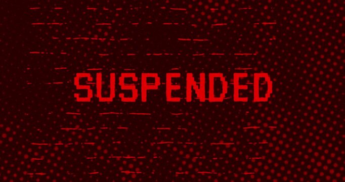 Suspended text - Red Effect Glitch