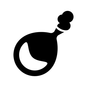 Whoopee cushion icon. Entertainment and pranks filled symbol. Black and white.