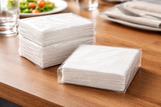 Hygienic disposable paper napkins perfect for single servings