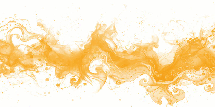 Abstract fiery orange fire flames paint splash watercolor grunge texture background with ink liquid splatter colorful brush and blob design pattern