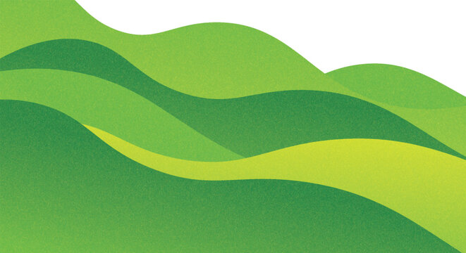 Abstract Green Rice Farm Fields Background. Vector Mountains Landscape with Tea Plantation. Hill Agriculture Pattern Collage. Rural Organic Farmland Illustration.