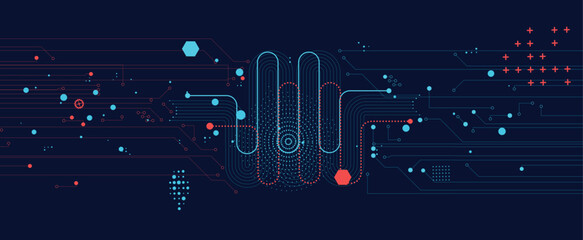 Fototapeta premium Abstract high technology and science background