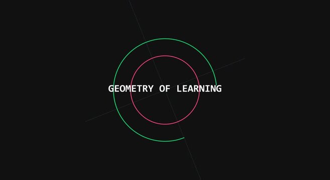 Geometry of learning abstract motion with animated circles animation