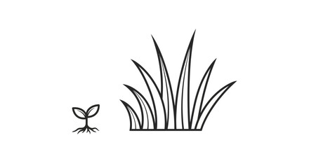 Small plant next to grass. © Klip